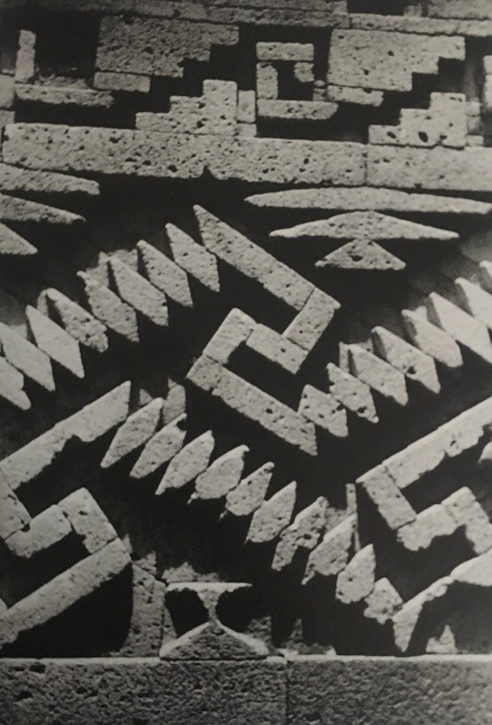 Detail of stone work, Mitla, ca. 1937. Gelatin silver print, 24.7 x 17.7 cm. The Josef and Anni Albers Foundation, Bethany, Connecticut.